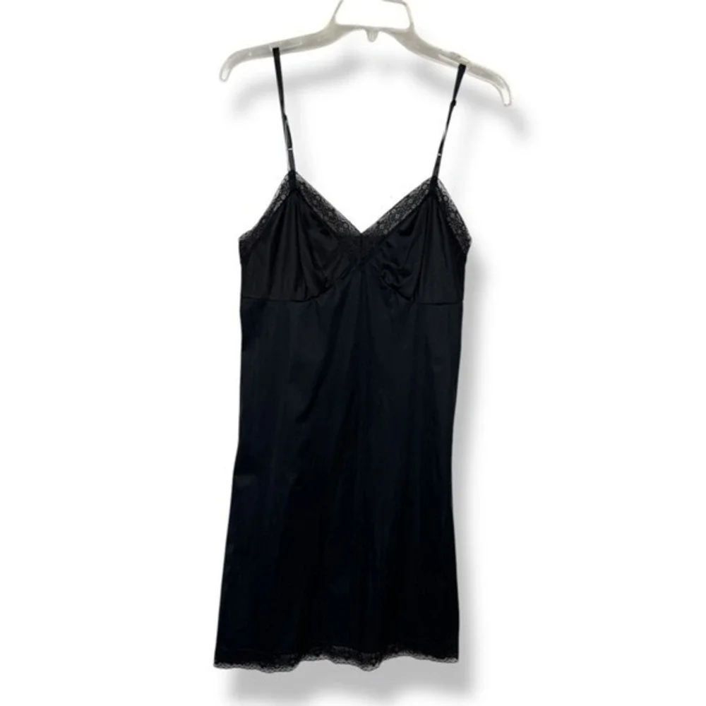 Vintage Vanity Fair Babydoll Satin Lace Slip‎ Dress Fits Size Medium Lingerie